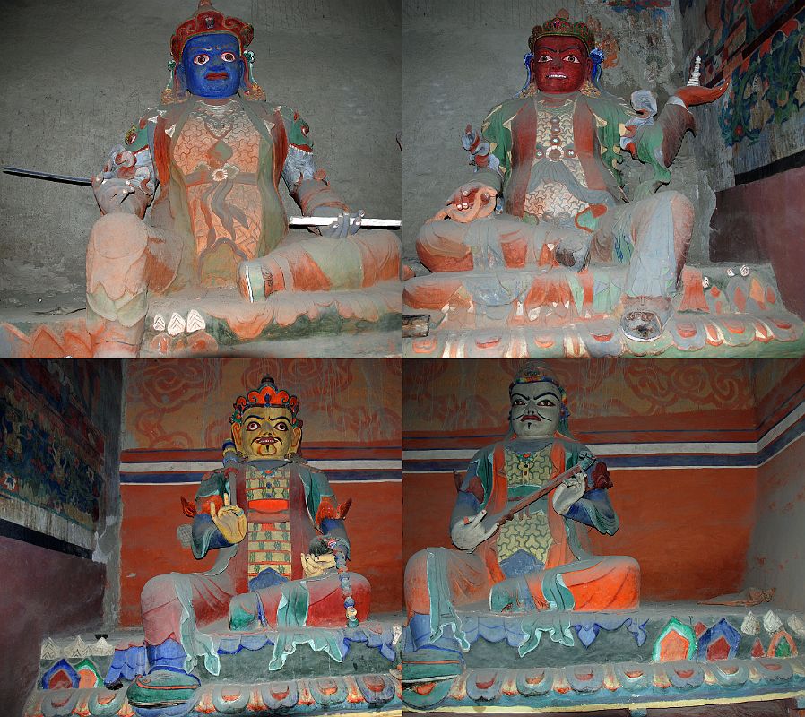 Lo Manthang Thubchen 02 Four Guardian Kings Statues